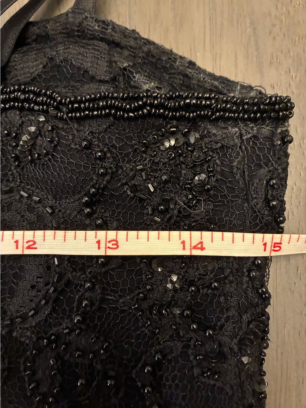 Black Beaded Corset top 6P
Black Lace, Scalloped bottom by INC. - Picture 7 of 10